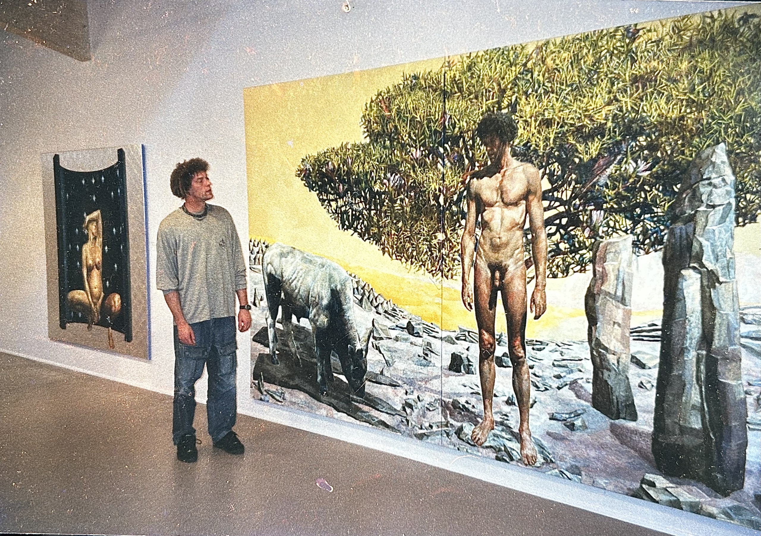Adam, or Treeman.400 x 200 cm. Acrylics and oil on canvas.